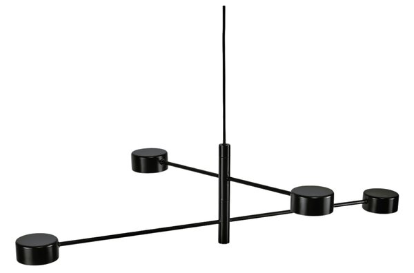 Nordlux Černé kovové závěsné LED světlo Clyde 89 cm