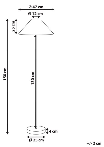 Stojací lampa KYOGA Papírové lano Béžová