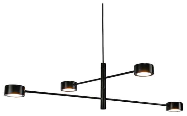 Nordlux Černé kovové závěsné LED světlo Clyde 89 cm