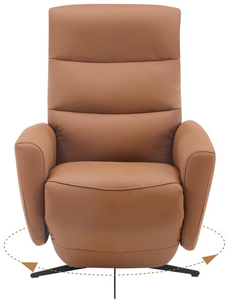 RELAXAČNÍ KŘESLO, textil, kůže, hnědá Livetastic - Online Only křesla & taburety, Online Only
