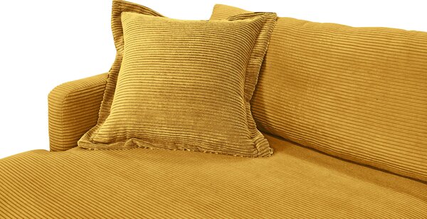 ROHOVÁ SEDAČKA, textil, hořčicově žlutá P & B - Sedací soupravy, Online Only