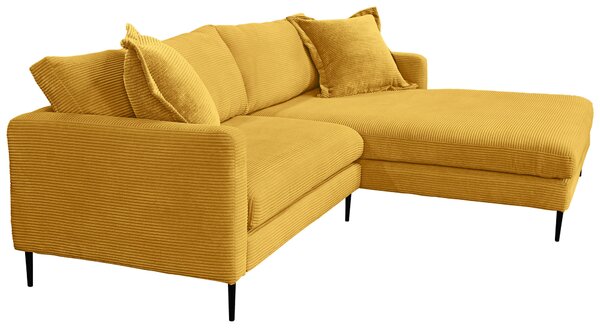 ROHOVÁ SEDAČKA, textil, hořčicově žlutá P & B - Sedací soupravy, Online Only
