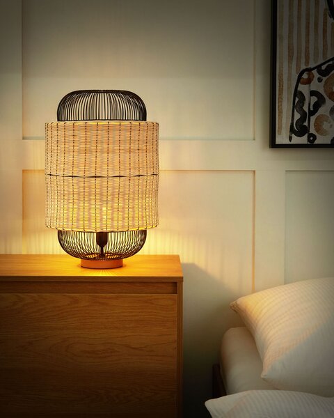 Stolní lampa TANGANYIKA Ratan Přírodní
