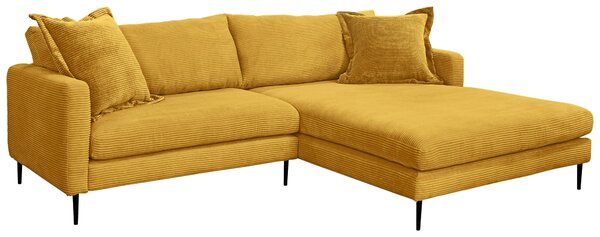 ROHOVÁ SEDAČKA, textil, hořčicově žlutá P & B - Sedací soupravy, Online Only