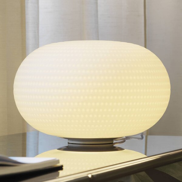Fontana Arte stolní lampa BIANCA, sklo, Ø 30 cm, E27, Obývací pokoj / jídelna, Sklo, Design