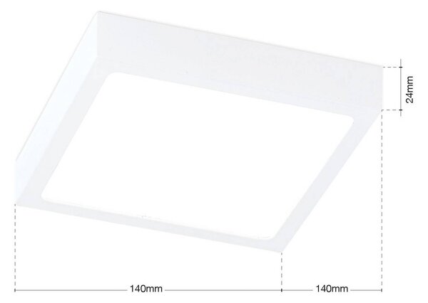 ORION LED stropní svítidlo Disc, bílé, délka 14 cm, kov, stmívatelný, Bílá / opál, Obývací pokoj / jídelna, Hliník, Moderní