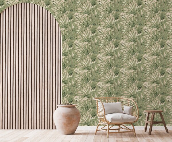 Luxusní béžová vliesová tapeta, imitace dřeva, palubky, lamely, Z77544, Savana, Zambaiti Parati