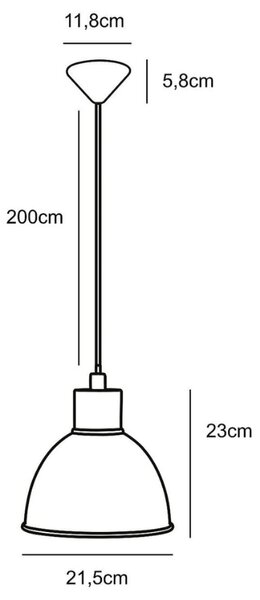 Nordlux Černé kovové závěsné světlo Pop 22 cm