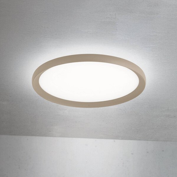 ORION LED stropní svítidlo Kant, Ø 40 cm khaki, kov/plast, stmívatelný, Zelená, Obývací pokoj / jídelna, Hliník, Moderní