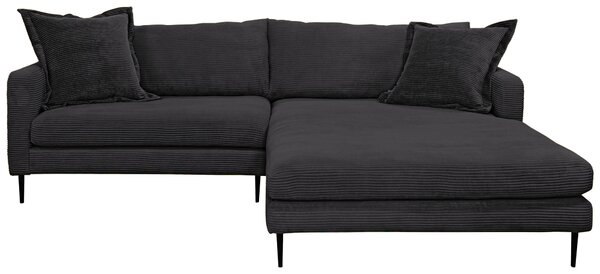 ROHOVÁ SEDAČKA, textil, černá P & B - Sedací soupravy, Online Only