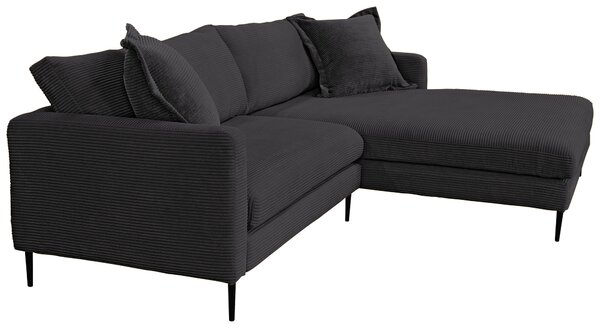 ROHOVÁ SEDAČKA, textil, černá P & B - Sedací soupravy, Online Only