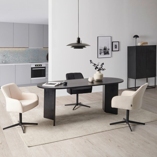 JÍDELNÍ STŮL, akácie, černá, 200/90/76 cm MID.YOU - Online Only jídelní stoly, Online Only
