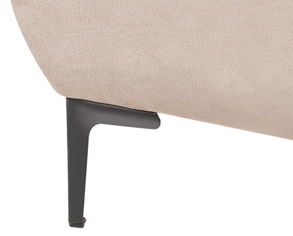 Postel Umělý samet LESSAY 120 x 200 cm Taupe