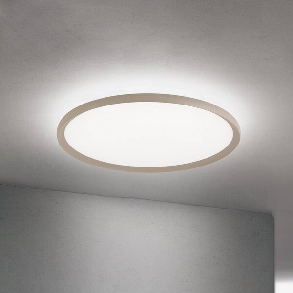 ORION LED stropní svítidlo Kant, Ø 60 cm khaki, kov/plast, stmívatelný, Zelená, Obývací pokoj / jídelna, Hliník, Moderní