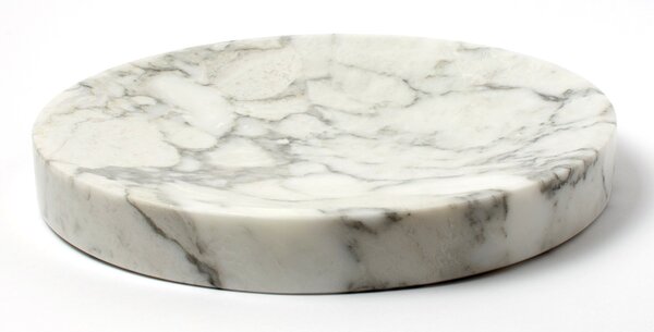 DVORO Luxusní mramorový odkládací podnos Pau Marble Calacatta Blanco 27cm