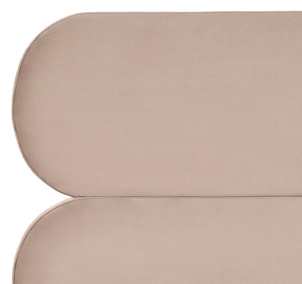 Postel Umělý samet LESSAY 120 x 200 cm Taupe