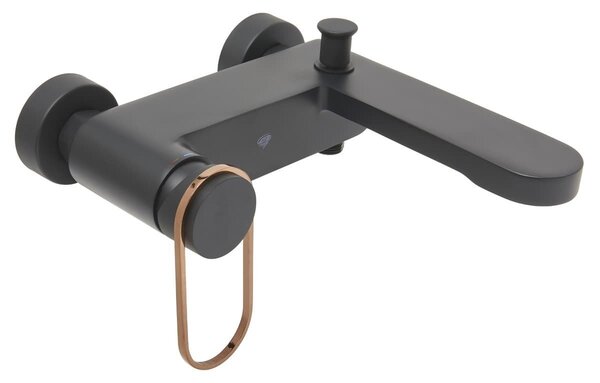 Vanová baterie SAT Fusion bez sprchového setu 150 mm černá/bronz SATBSFU222CPCBR