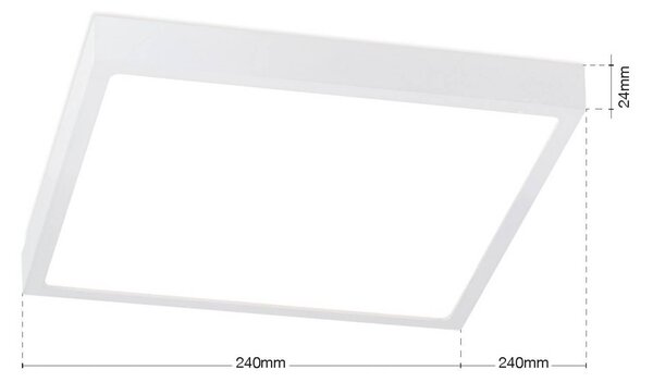 ORION LED stropní svítidlo Disc, bílé, délka 24 cm, kov, stmívatelný, Bílá / opál, Obývací pokoj / jídelna, Hliník, Moderní