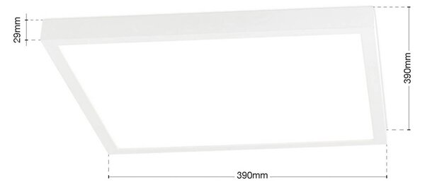 ORION LED stropní svítidlo Disc, bílé, délka 40 cm, kov/plast, stmívatelný, Bílá / opál, Obývací pokoj / jídelna, Hliník, Moderní