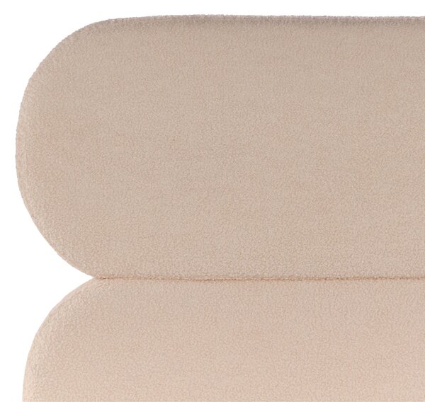 Postel Buklé LESSAY 120 x 200 cm Taupe