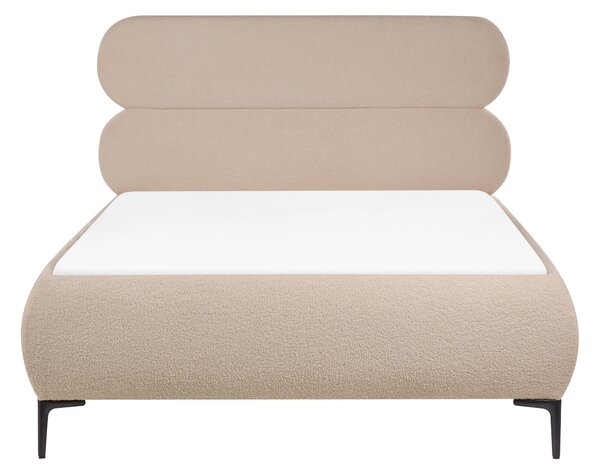 Postel Buklé LESSAY 120 x 200 cm Taupe