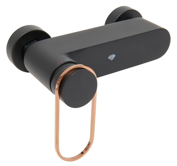Sprchová baterie SAT Fusion bez sprchového setu 150 mm černá/bronz SATBSFU268CPCBR