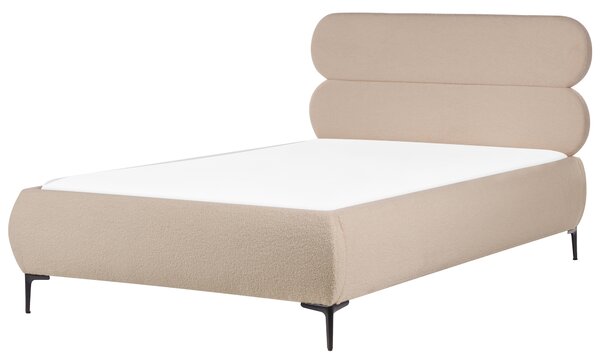 Postel Buklé LESSAY 120 x 200 cm Taupe