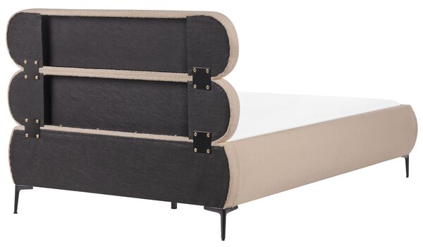 Postel Buklé LESSAY 120 x 200 cm Taupe