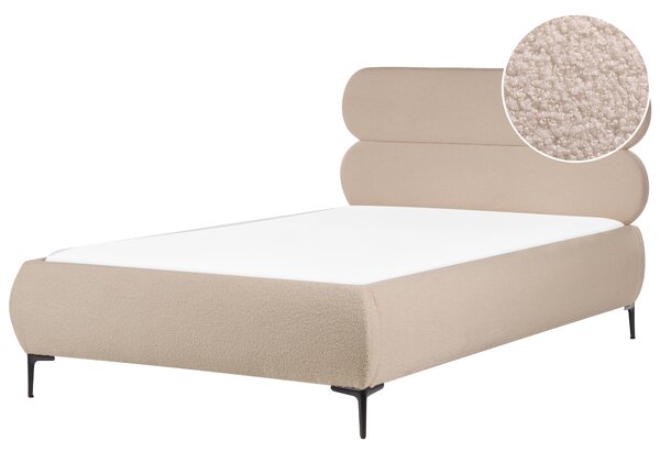 Postel Buklé LESSAY 120 x 200 cm Taupe