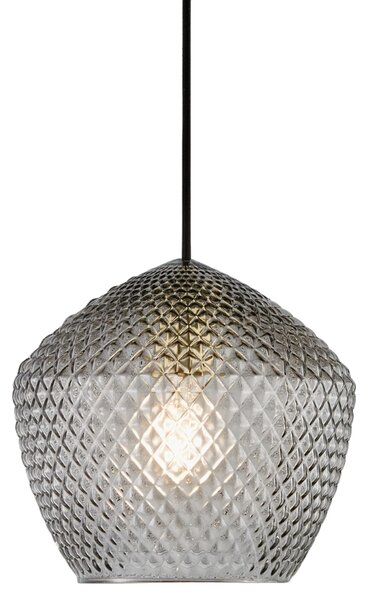 Nordlux Kouřově šedé skleněné závěsné světlo Orbiform 23 cm
