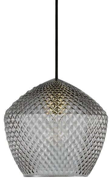 Nordlux Kouřově šedé skleněné závěsné světlo Orbiform 23 cm