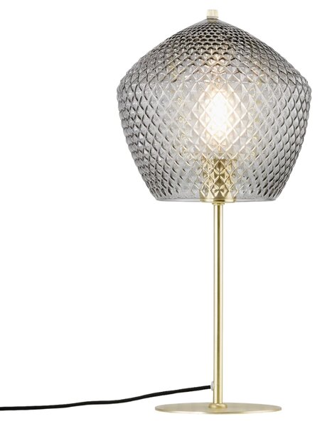 Nordlux Kouřově šedá skleněná stolní lampa Orbiform