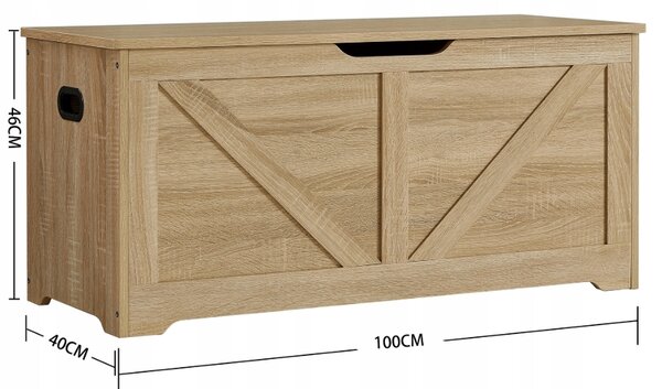 Úložný box LEHAC s víkem 100x46cm, dub sonoma