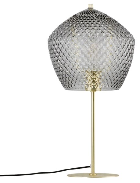 Nordlux Kouřově šedá skleněná stolní lampa Orbiform