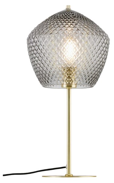 Nordlux Kouřově šedá skleněná stolní lampa Orbiform