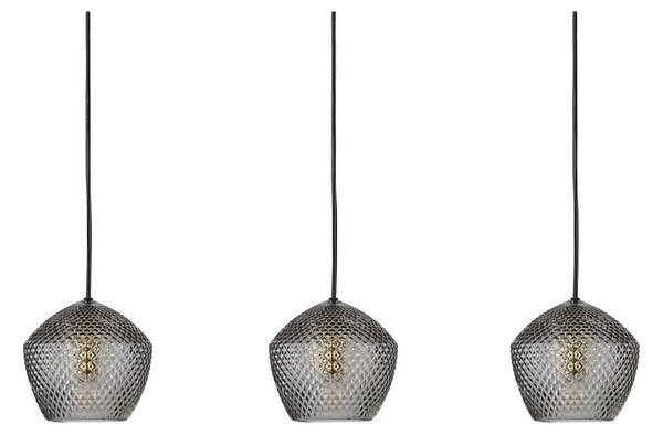 Nordlux Kouřově šedé skleněné závěsné světlo Orbiform 71 cm