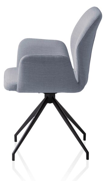 ŽIDLE S PODRUČKAMI, tkaná látka, tmavě šedá MID.YOU - Jídelní židle, Online Only