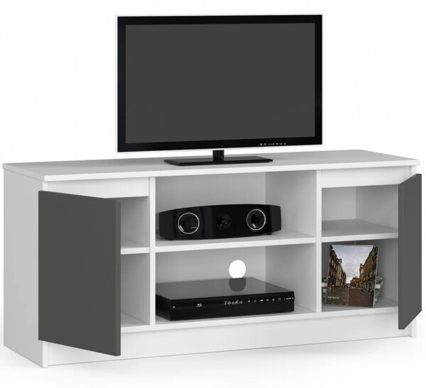 TV stolek YMARIN - bílý / šedý