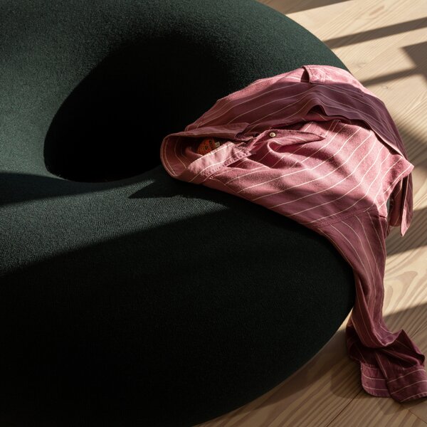 HEM Pouf Boa, Pine Green