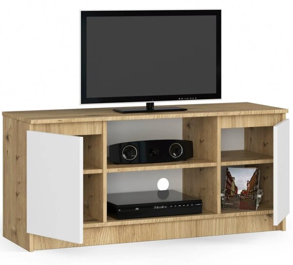 TV stolek YMARIN - dub artisan / bílý