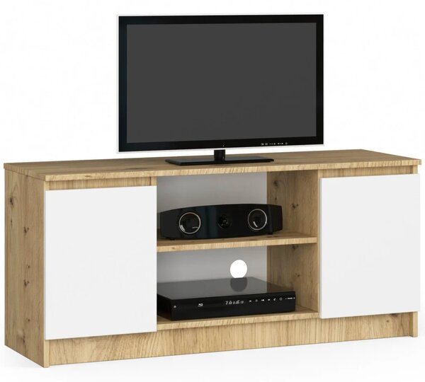 TV stolek YMARIN - dub artisan / bílý