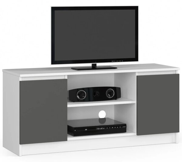 TV stolek YMARIN - bílý / šedý