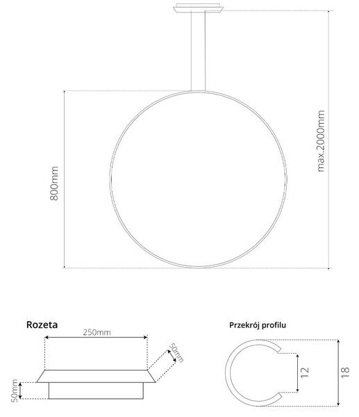 Altavola Design Ledowe Okręgi závěsné svítidlo 1x30 W bílá LA073/X_80_in_4k_white