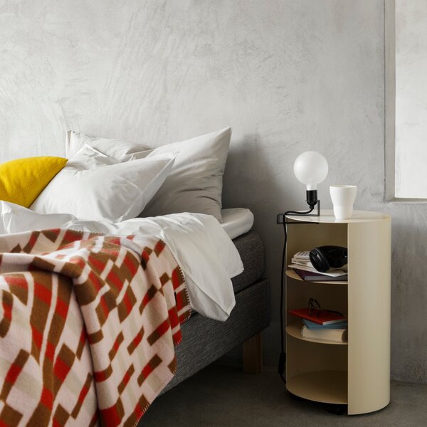 HEM Stolek Hide Pedestal, Light Ivory, Smooth