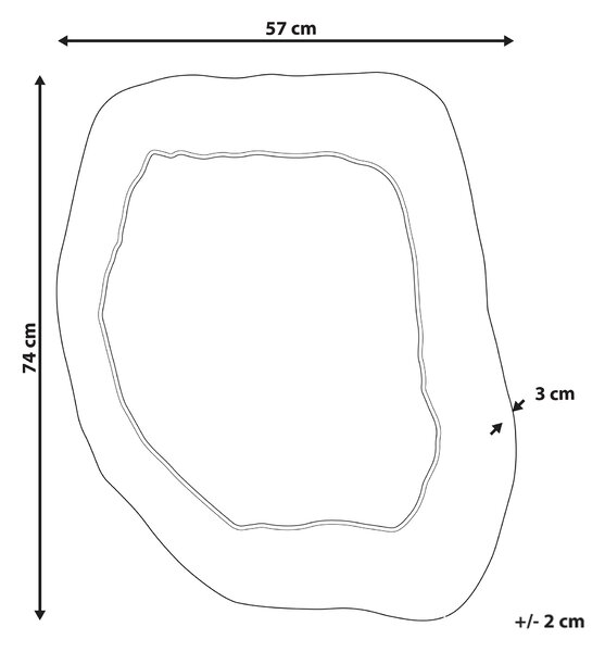 Zrcadlo MARTYRE 57 cm 74 cm Zelená