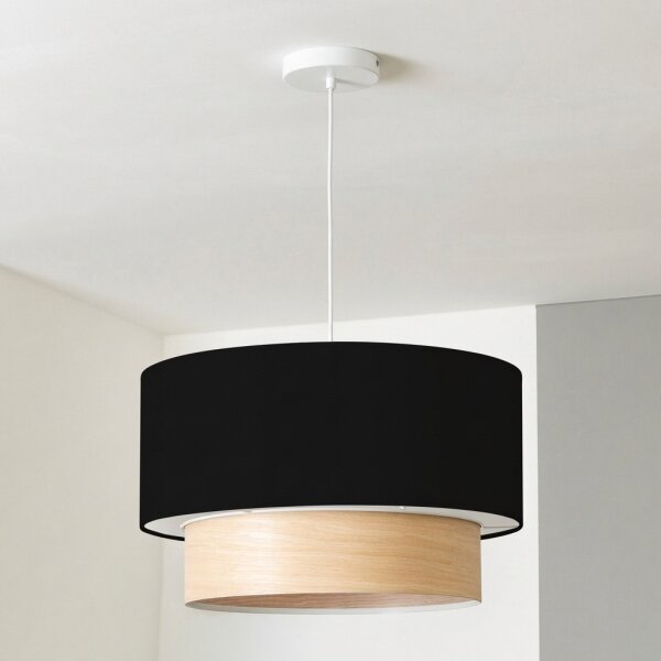 Brilagi - LED Lustr na lanku CERIA 1xE27/40W/230V pr. 50 cm černá/béžová
