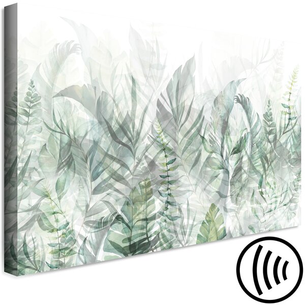 Obraz Divoká louka - bujná vegetace prolínající se na bílém pozadí