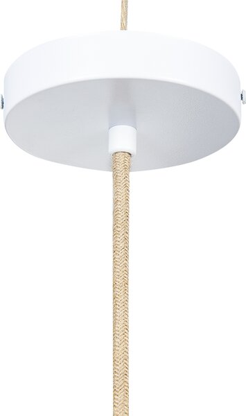 Závěsná lampa LUYANO Ratan Světle zelená