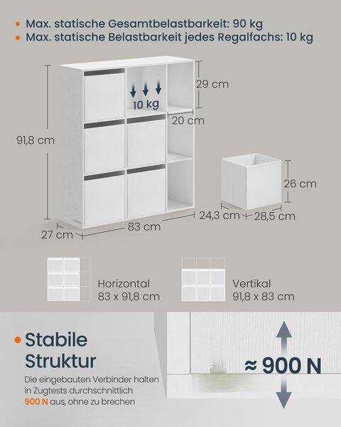 PŘÍSTAVNÝ REGÁL, bílá Boxxx - Online Only regály & police, Online Only