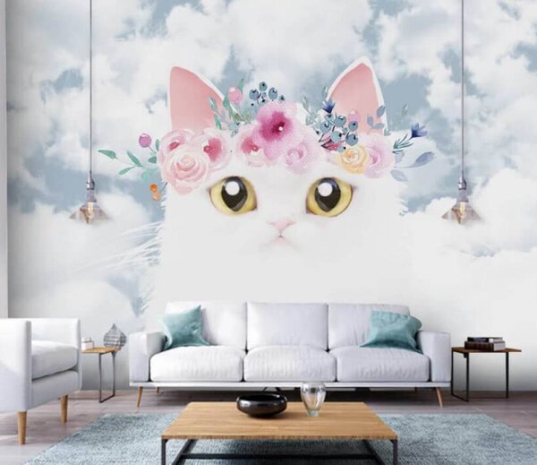 Fototapety Kočka, mrak a kočkovití, Fototapety dětské, Fototapety pro dívku, u09390 : uwalls.cz